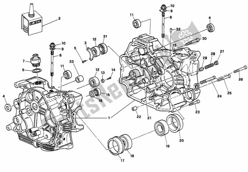 Todas as partes de Cárter Fmm> 001274 do Ducati Supersport 750 SS 1992